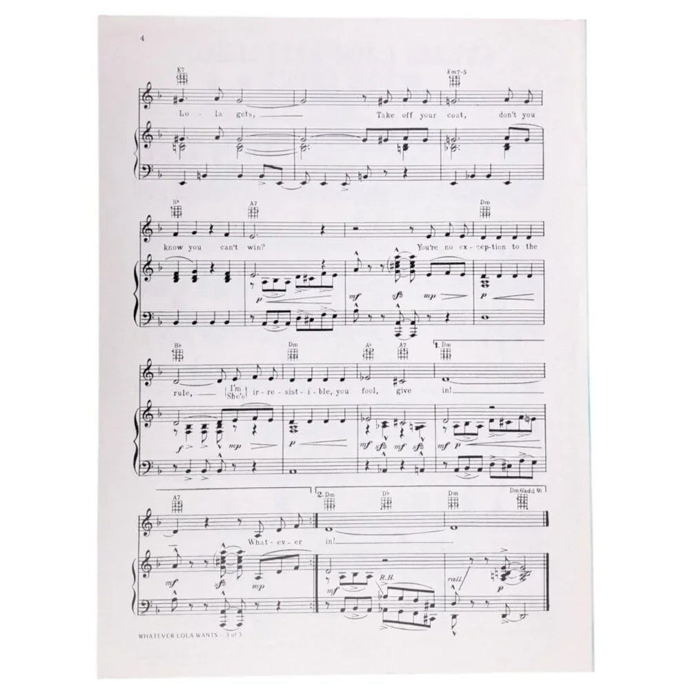 Vintage Whatever Lola Wants Lola Gets Sheet Music 1955 Damn Yankees Adler Ross - Picture 2 of 6